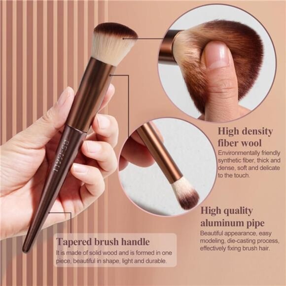 Makeup Brush Set 18 Pcs Premium Synthetic Foundation Powder Concealers - Picture 4 of 6